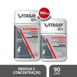 Kit-Vitasay50--A-Z-Homem--Suplemento-Alimentar--Energia-e-concentracao-90-Comprimidos