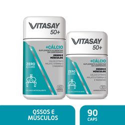 kit-Vitasay50--Calcio-Suplemento-Alimentar--Ossos-e-Músculos-90-Comprimidos
