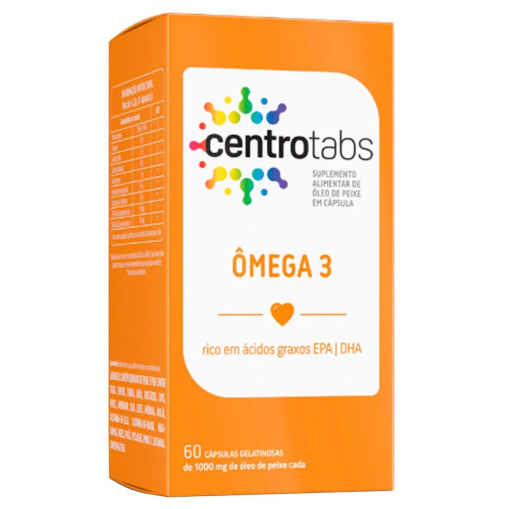 CentroTabs Ômega 3 1000mg c/60 Cápsulas novahyperapharma