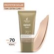 O Protetor Solar Episol Color Tom 1 Extra Claro com FPS 70 vem em uma embalagem com 40 ml