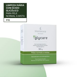 O Sabonete Facial em Barra Glycare pode ser utilizado na limpeza diária da pele normal a mista