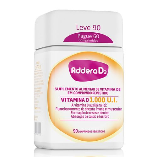 Vitamina-D-Addera-D3-1.000UI-com-90-Comprimidos Vitamina-D-Addera-D3-1.000UI-com-90-Comprimidos