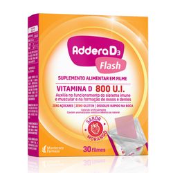 Vitamina-D-Addera-D3-Flash-800UI-Morango-com-30-Saches