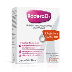 Vitamina D Addera D3 1.000UI com 30 cápsulas - adderab2c