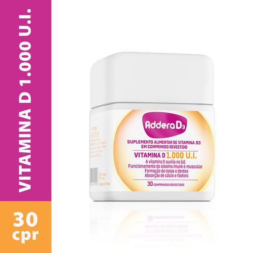Vitamina-D-Addera-D3-1.000UI-com-30-Comprimidos Vitamina-D-Addera-D3-1.000UI-com-30-Comprimidos