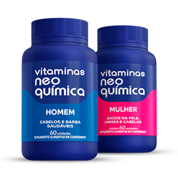 Kit-Vitamina-Neo-Quimica-Homem---Mulher-60-comprimidos