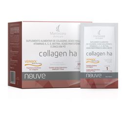 O Nutracêutico Nouve Collagen ha vem em uma embalagem contendo 30 sachês