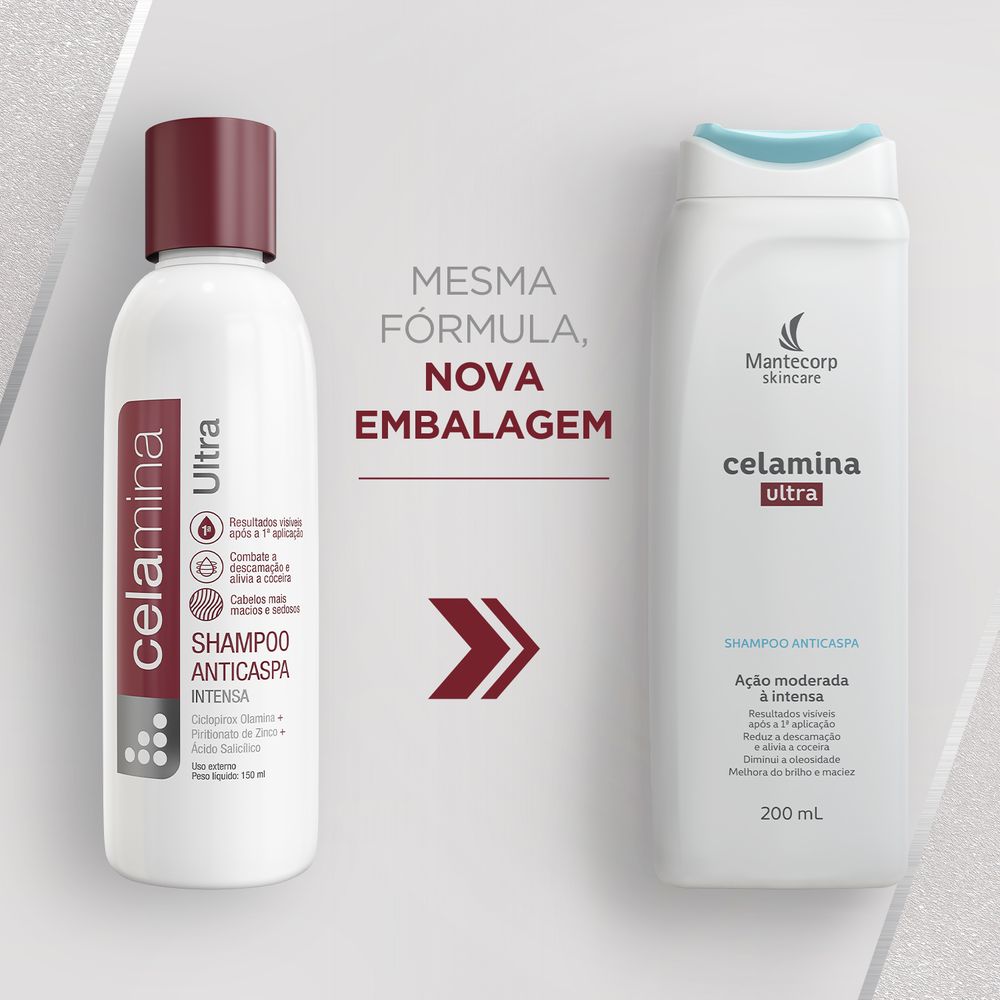 Celamina Ultra Shampoo Anticaspa 200Ml Hypera Farma Mantecorp