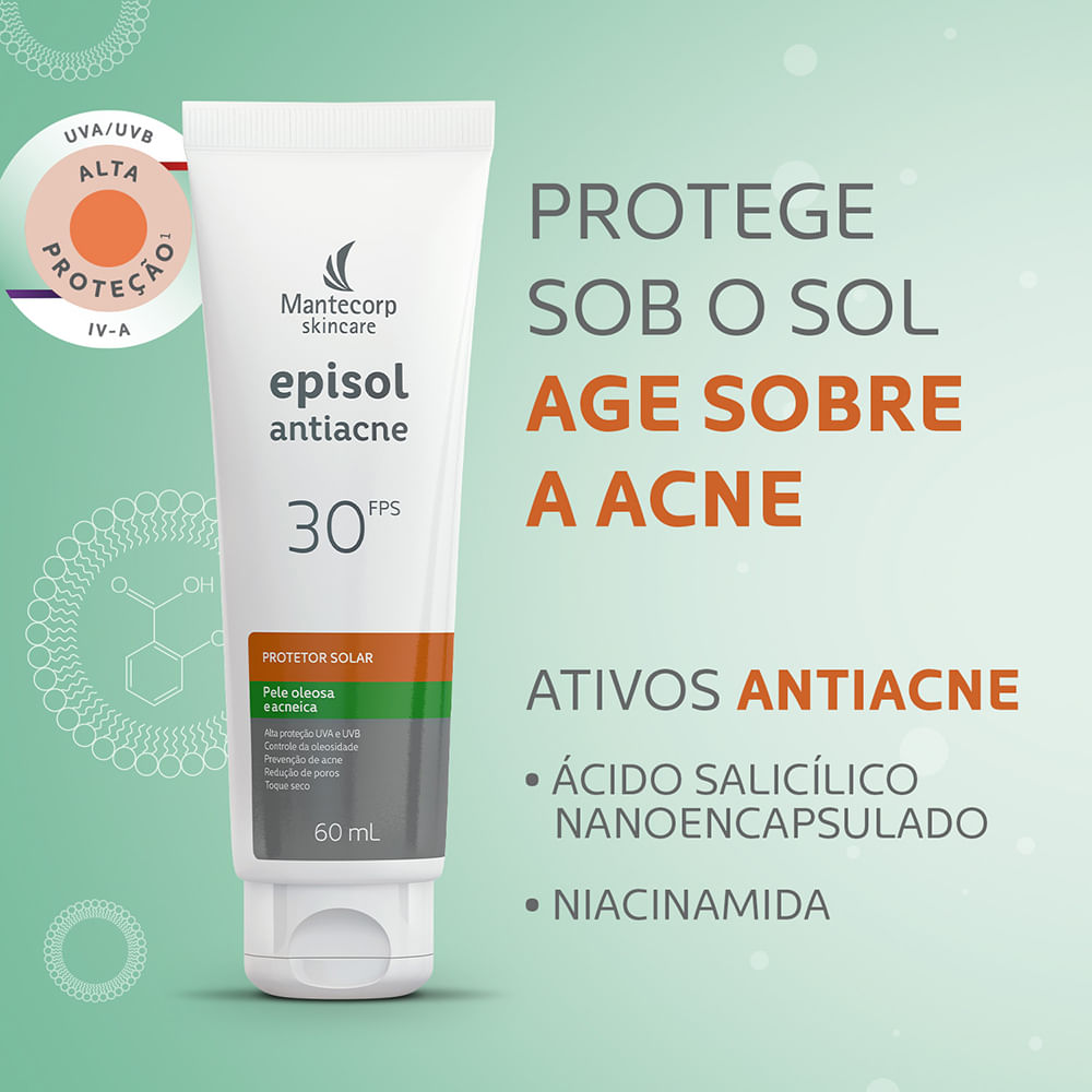 Protetor Solar Episol Antiacne Fps 30 Hypera Farma Mantecorp