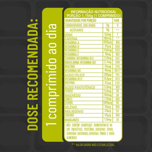 Suplemento Alimentar Vitasay Energia A-Z 30 Comprimidos