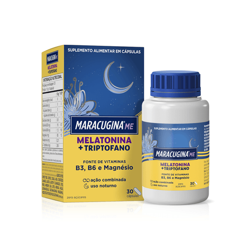 Maracugina ME Melatonina + Triptofano 30 Cápsulas Maracugina ME Melatonina + Triptofano 30 Cápsulas