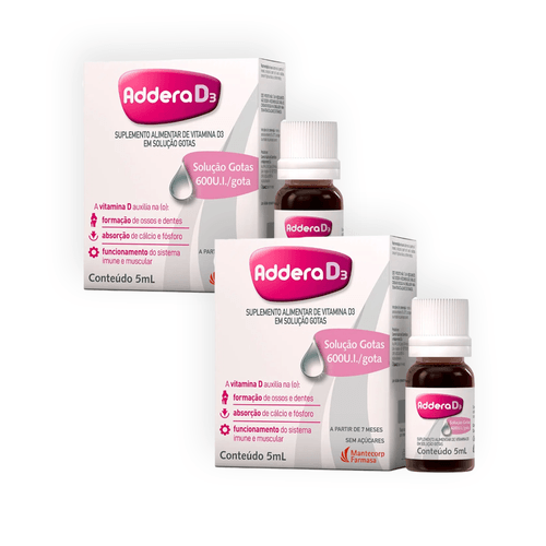 Kit-Vitamina-D-Addera-D3-600UI-Gotas-com-5ml Kit-Vitamina-D-Addera-D3-600UI-Gotas-com-5ml