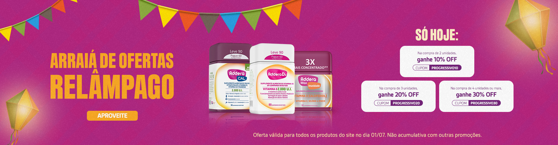 Arraia Oferta Relampago - Desc Progressivo